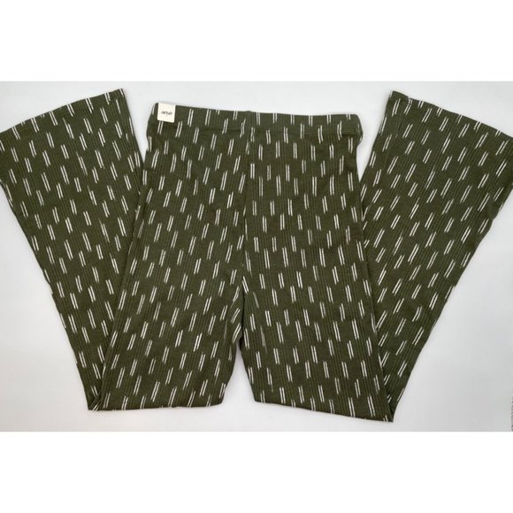 NWT AERIE HIGH WAIST CROPPED KICK FLARE PANT~Hi-Rise~Boho~Retro~Short~Ankle~L - Picture 3 of 9